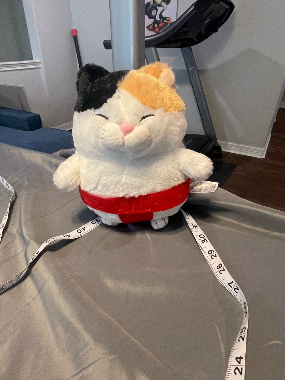 Kawaii Hige Manjyu Maneki Calico Cat  Stuffed Plush Toys / Sumo Cat H 10”